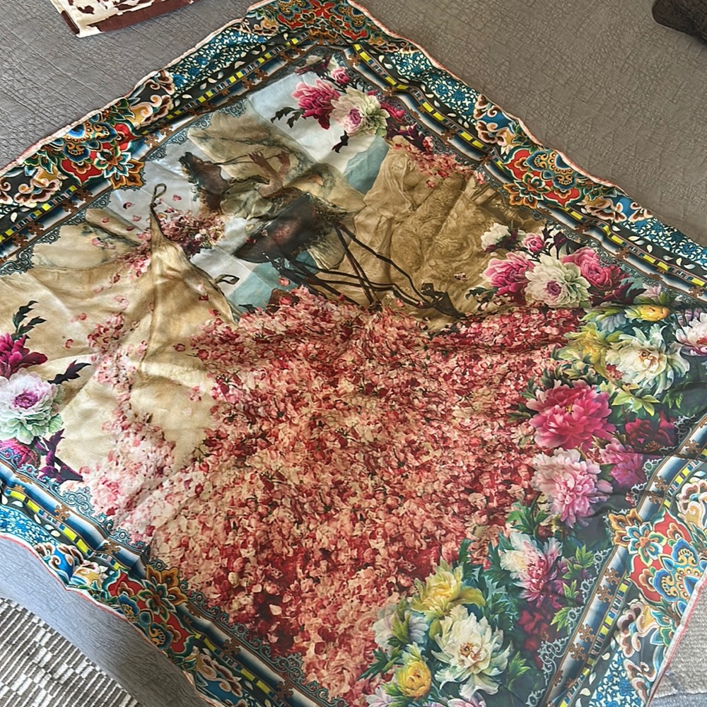 Johnny Was silk scarf- never worn